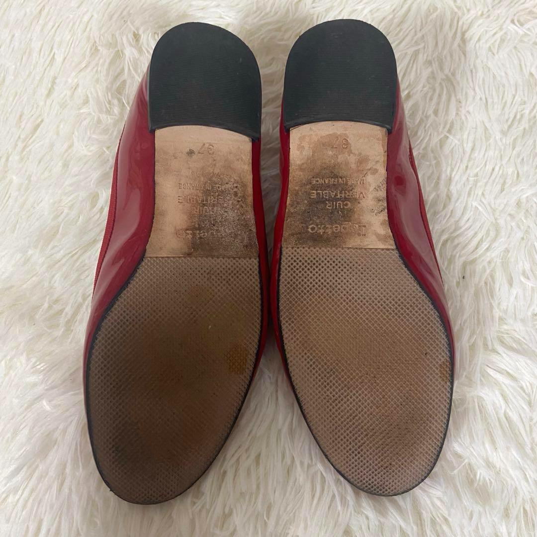 Repetto レペット　フラットシューズ　バレエシューズ　赤レッド／エナメル