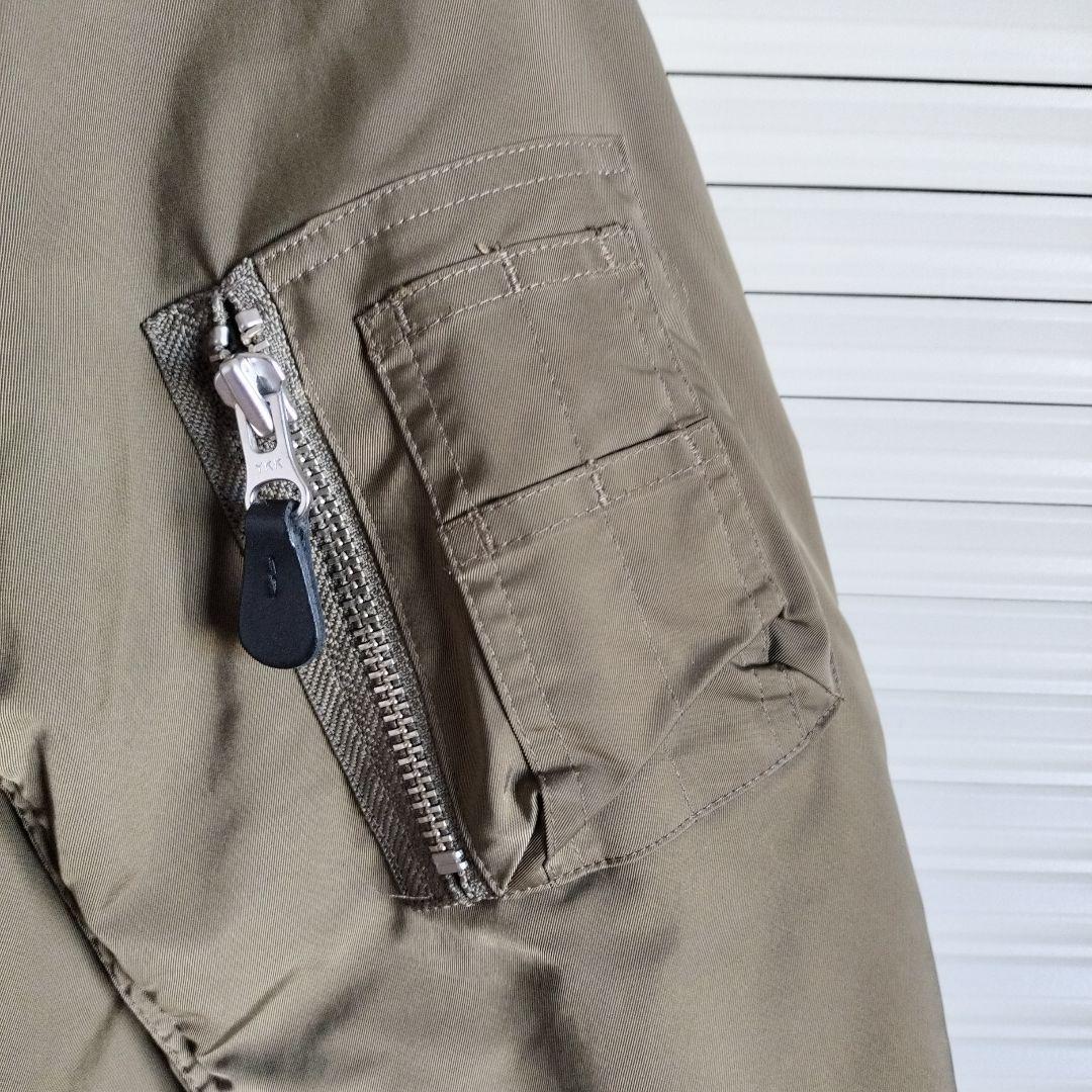 バックリボンレースアップロング丈MA-1リバーシブルカーキコート