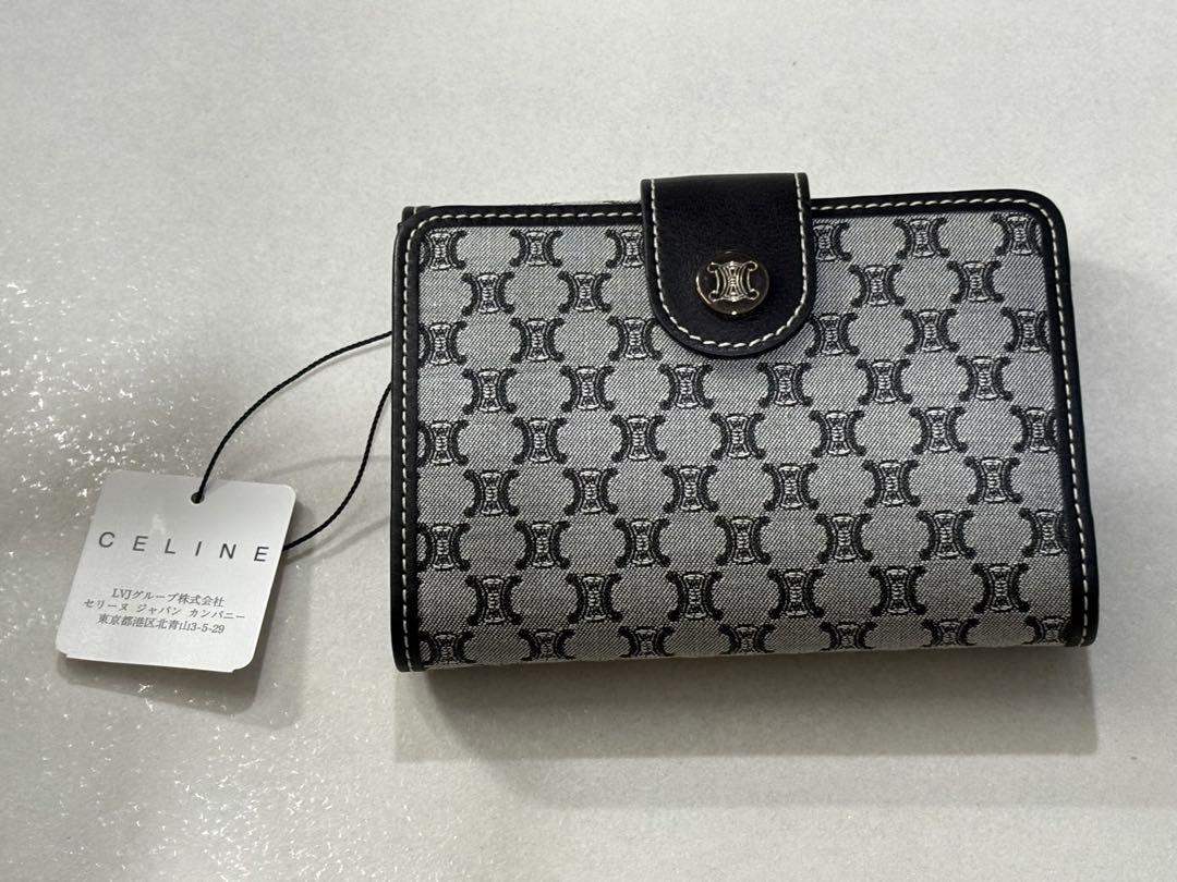 CELINE マカダム柄 二つ折り財布