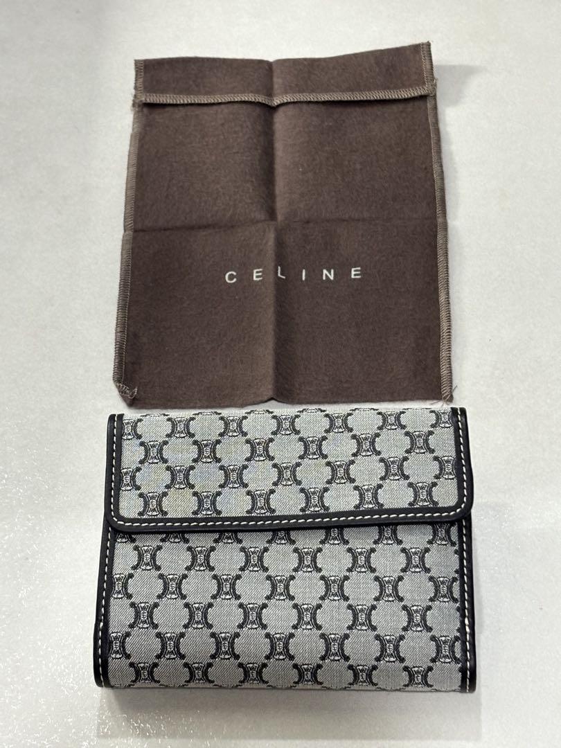 CELINE マカダム柄 二つ折り財布