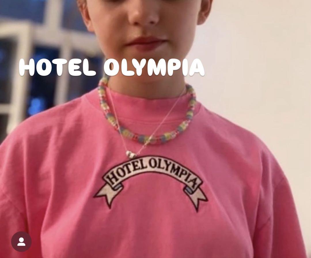 【HOTEL OLYMPIA】Ribbon Logo T-shirt XS
