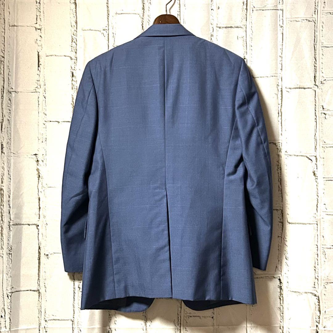 美 60S ヴィンテージ スーツ セットアップ シングル グレー 青紺 菅田将暉 美品 ヴィンテージ セットアップ 2ピース シングル スーツ AB4