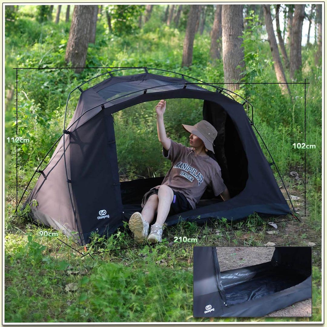 ★新品未使用！GO Glamping SKY EYE 自立式 TC ソロテント黒 タイムセール中】GOGlamping SKY EYE 自立式テントTC