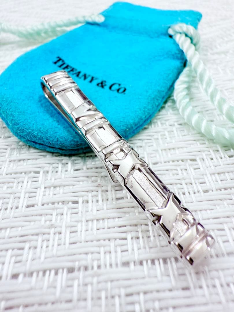 ティファニー アトラス 925 ロゴ ネクタイピン タイピン 研磨洗浄済み