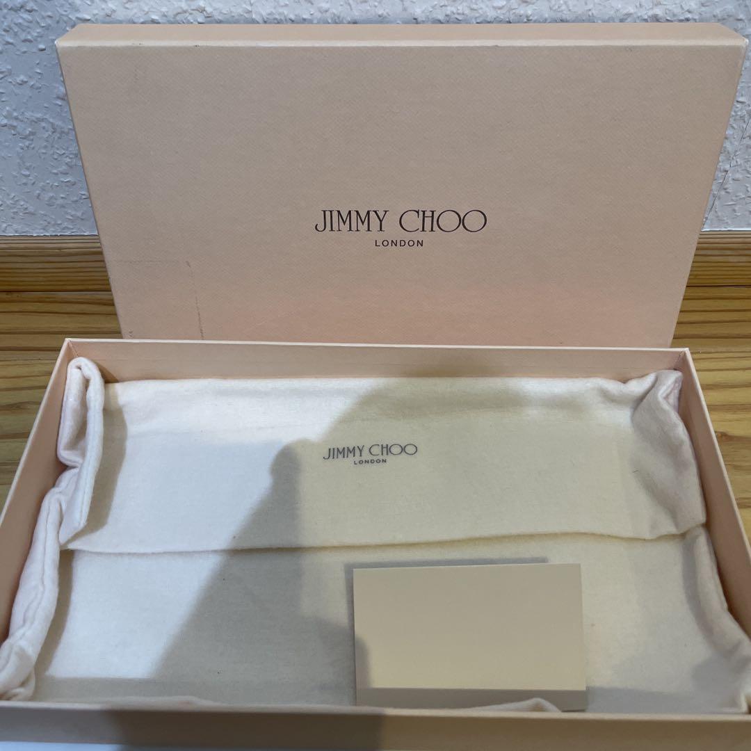 JIMMY CHOO ブラック 長財布 スタッツ無し