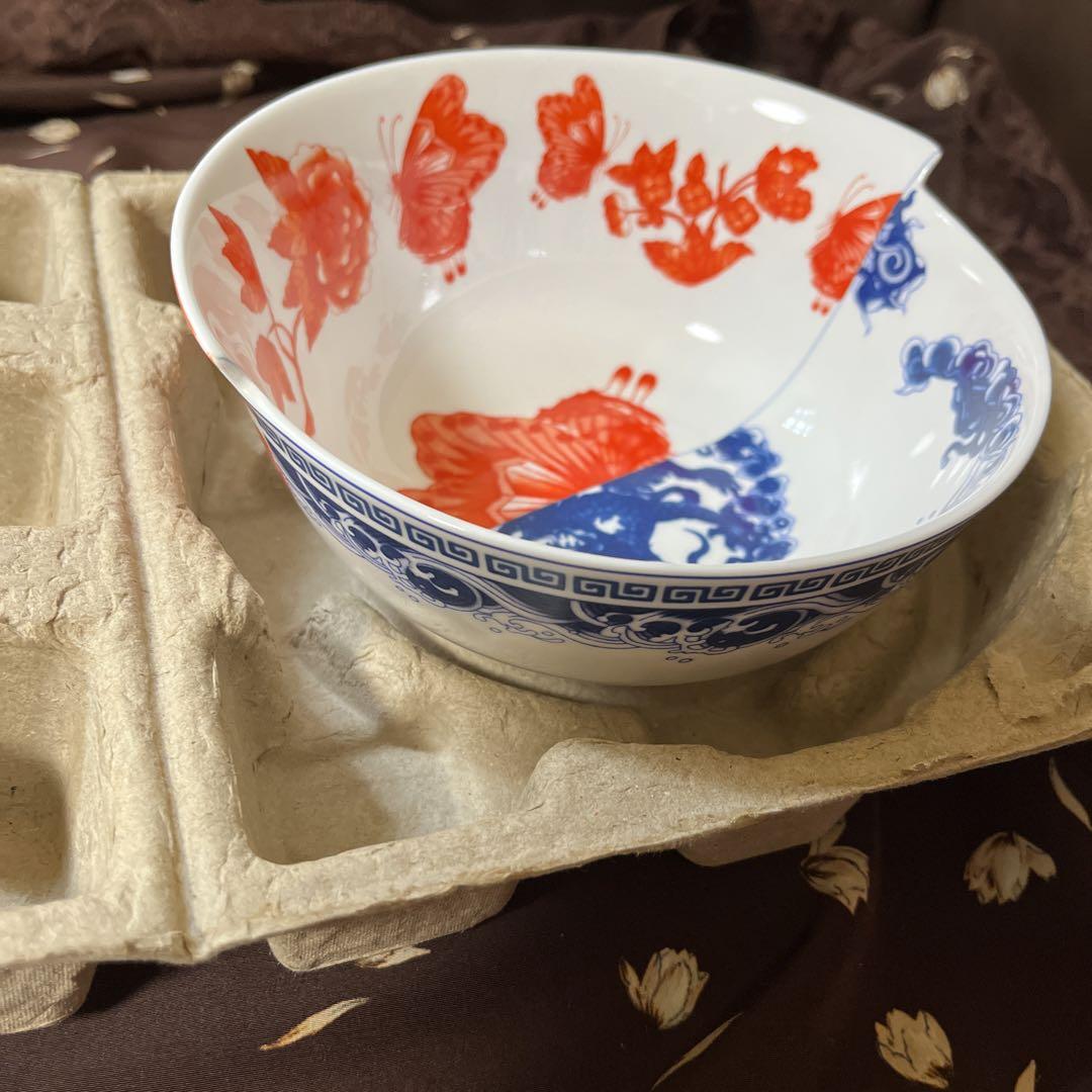 赤青花模様 陶器製