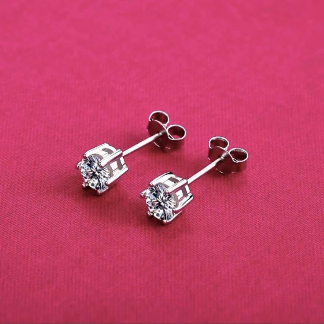 モアサナイト ピアス シルバー925 スタッドピアス シルバー