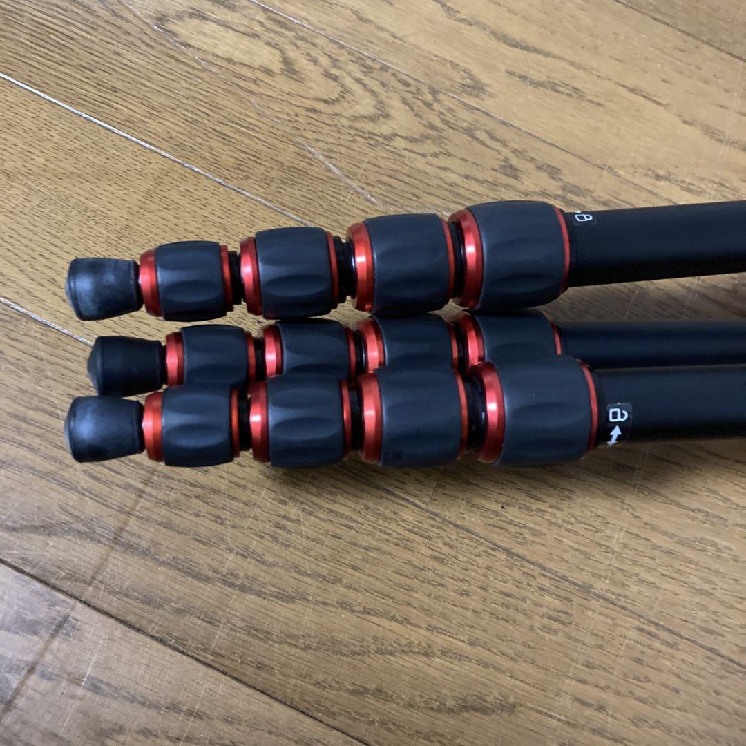 美品 MeFOTO A0350三脚 アルミ ミーフォト レッド Q0 ケース付き
