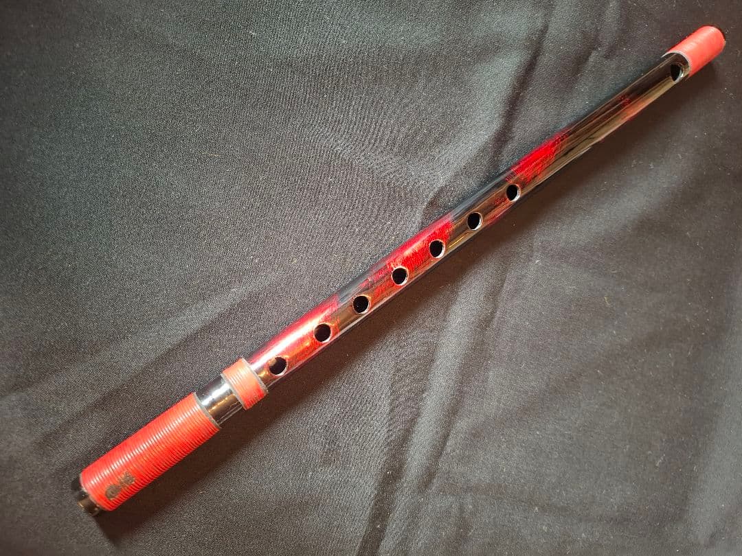 篠笛　古典調　7穴　五本調子　天地藤巻き　キャンディー塗装②