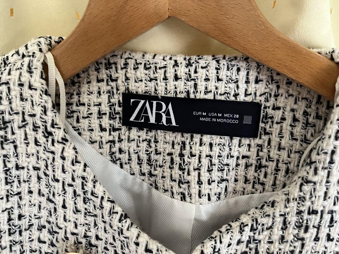 ZARA ツイードジャケット - メルカリ