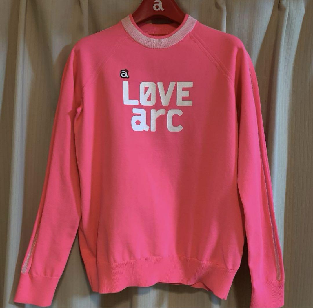 アルチビオ LOVE arc ピンク クルーネックニット