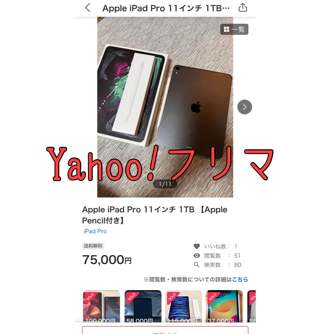 Apple iPad Pro 11インチ 1TB Apple Pencil付き