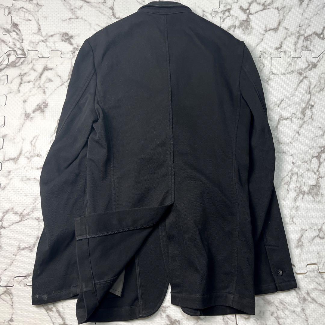 入手困難✨ バックラッシュ レザー リネン混 テーラドジャケット 黒 L