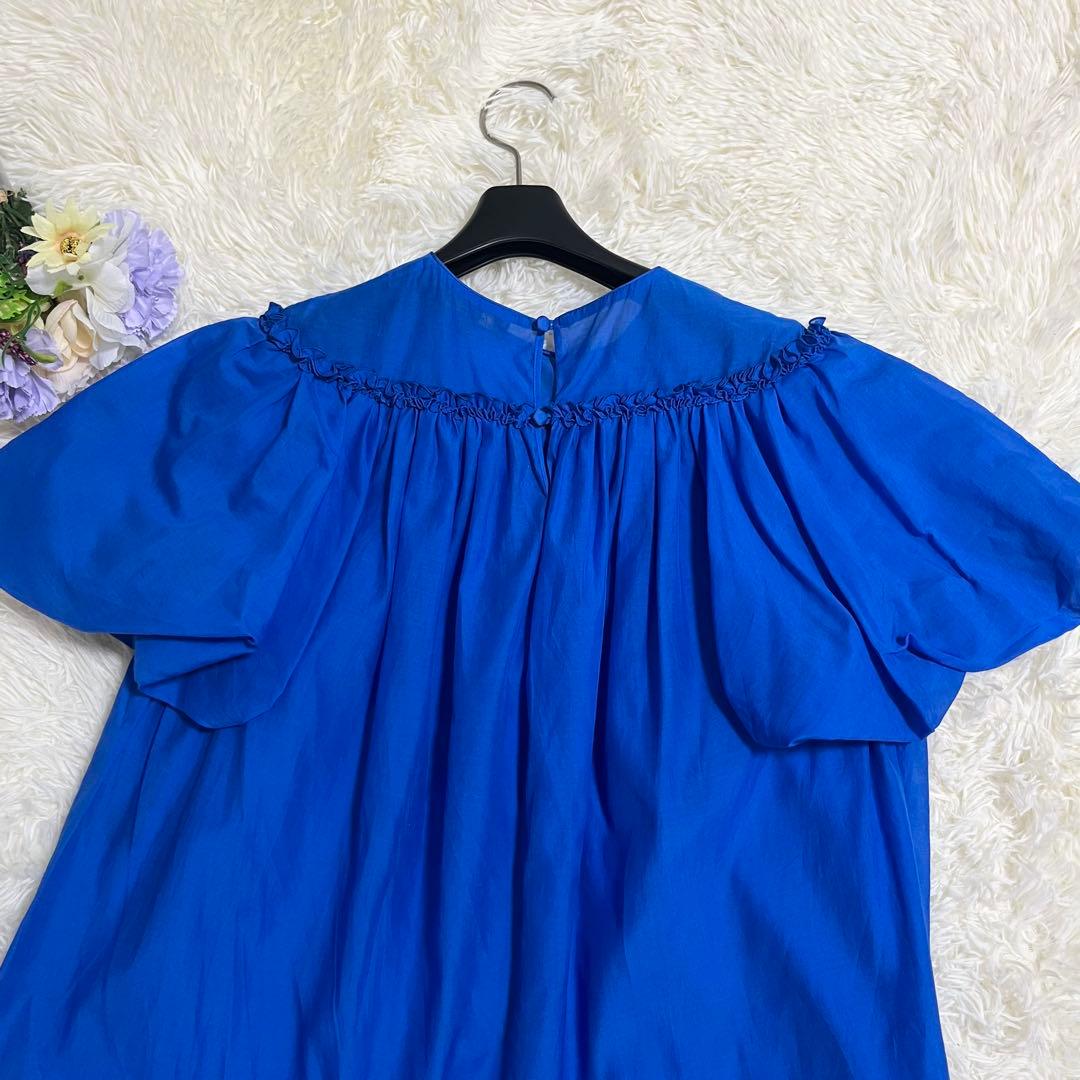 Drawer ドゥロワー コットン シルク オーガン ギャザーブラウス 36 Drawer ドゥロワー コットン シルク オーガン ギャザーブラウス 36