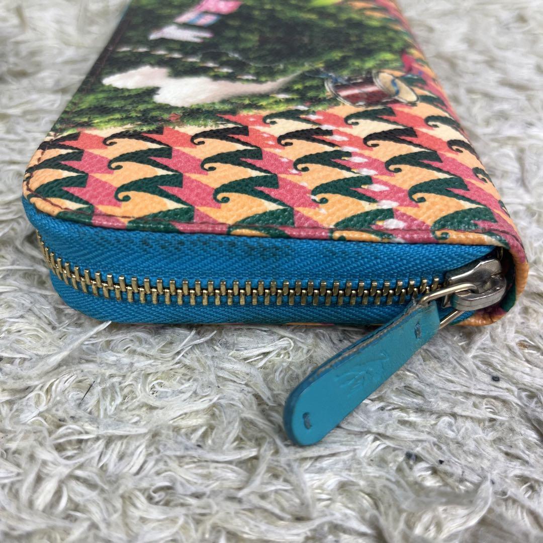 美品✨ ETRO エトロ 長財布 ラウンドファスナー マルチカラー 1B107 画像5