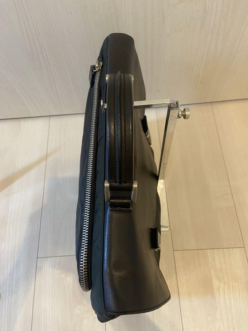 PRADA ビジネスバッグ ブリーフケース ナイロン レザー カーキ
