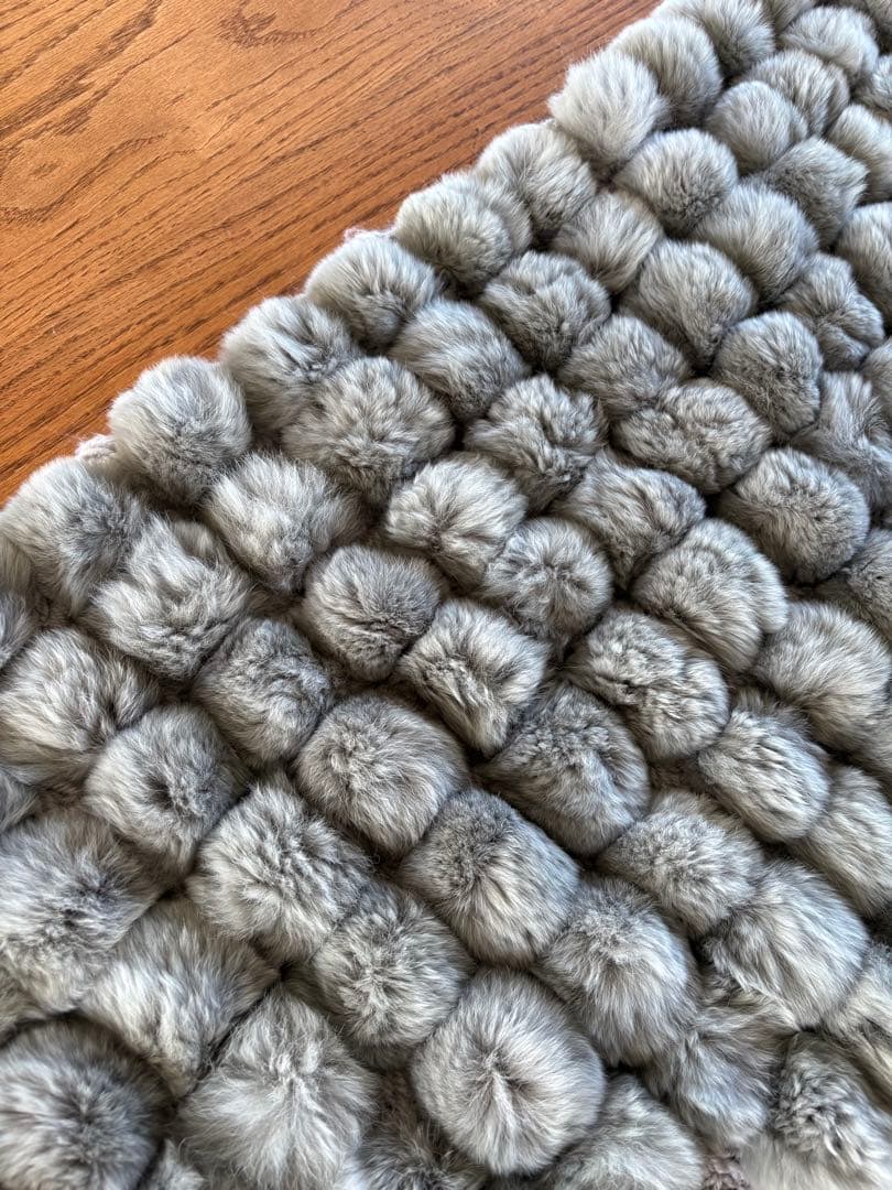 ポンポンショール グレー ポンポンショール グレー