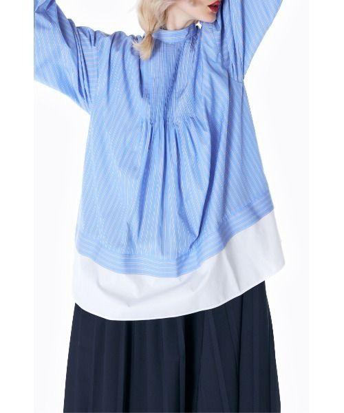 ENFOLD　PLEATS-LAYERED DRESS