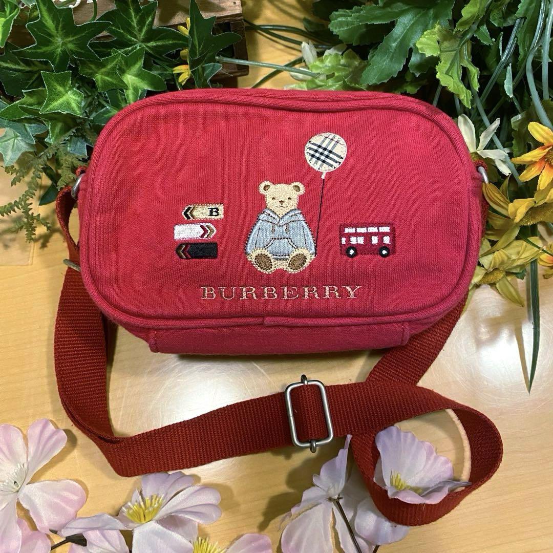 【お気にいる】 くまさん 美品 バーバリー お子様バッグ ショルダーバッグ Burberry バッグ