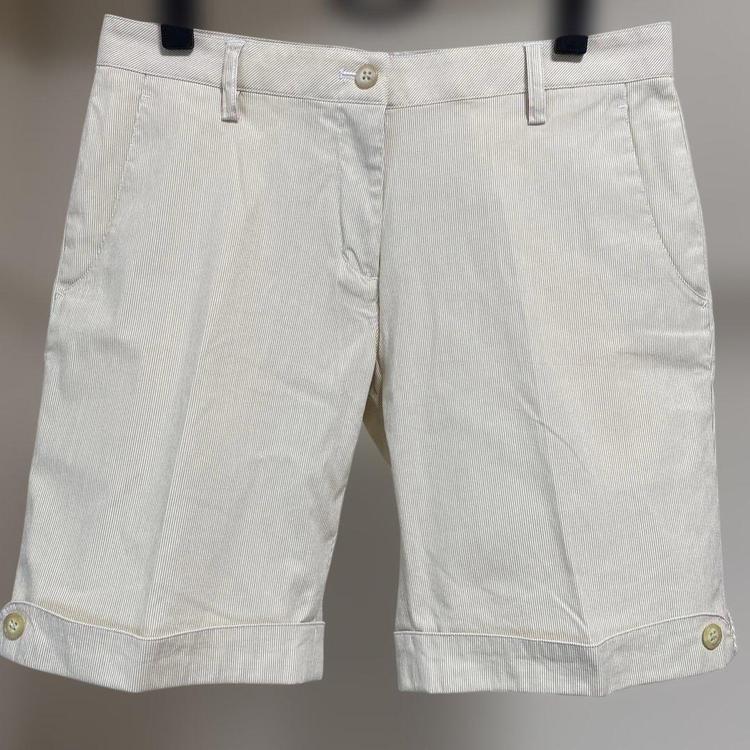 FIDRA ストライプ ベージュ パンツ XL FIDRA ストライプ ベージュ×ホワイト ショートパンツ - メルカリ