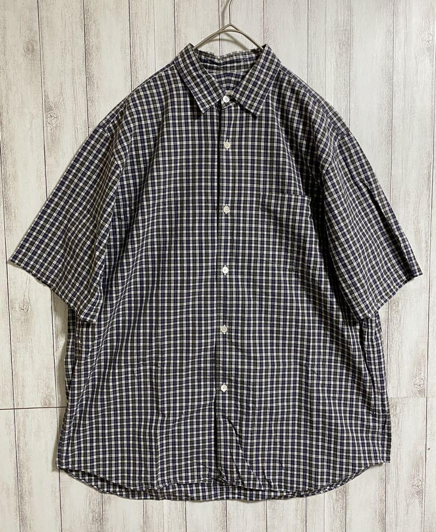 COMOLI ショートスリーブシャツ 半袖シャツ 19SS タータン