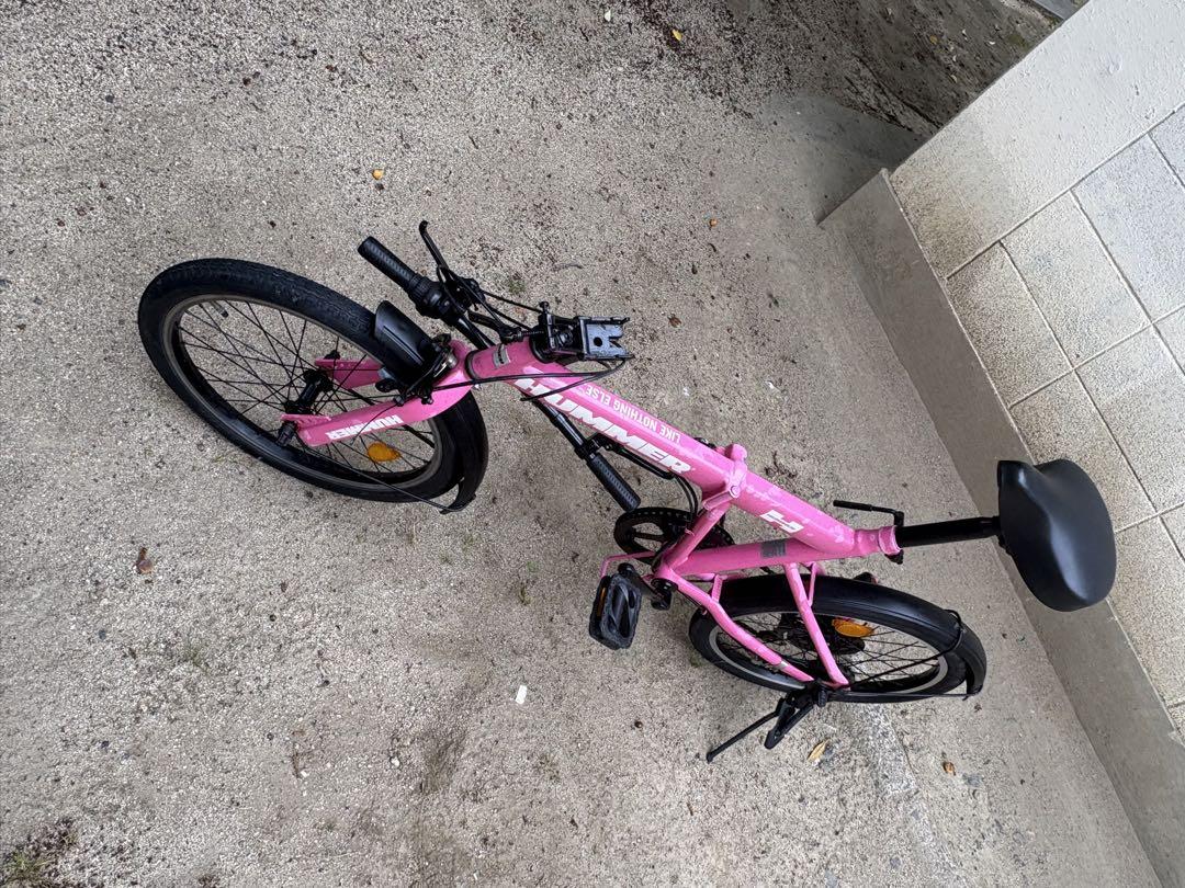 ハマー折り畳み自転車 ピンク (20㌅)お引き取りでも？配達でも
