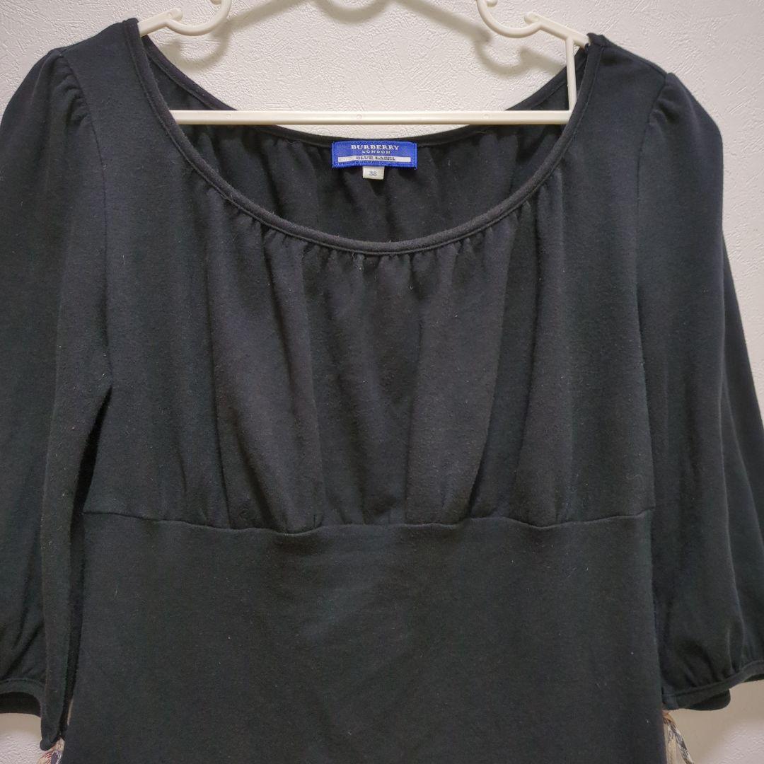 BURBERRY BLUELABEL y2k七分袖ホースロゴ 38 黒 - メルカリ