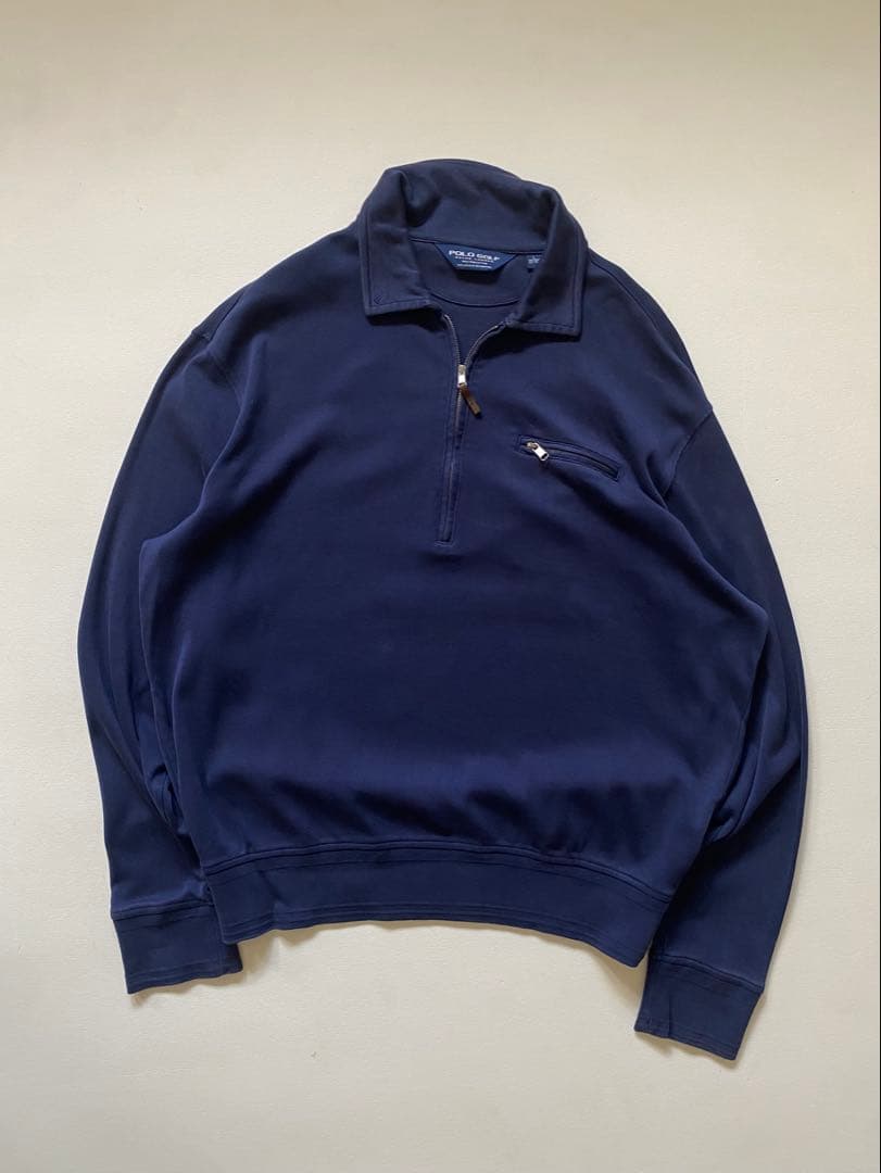 00s- polo golf zip-up polo shirt