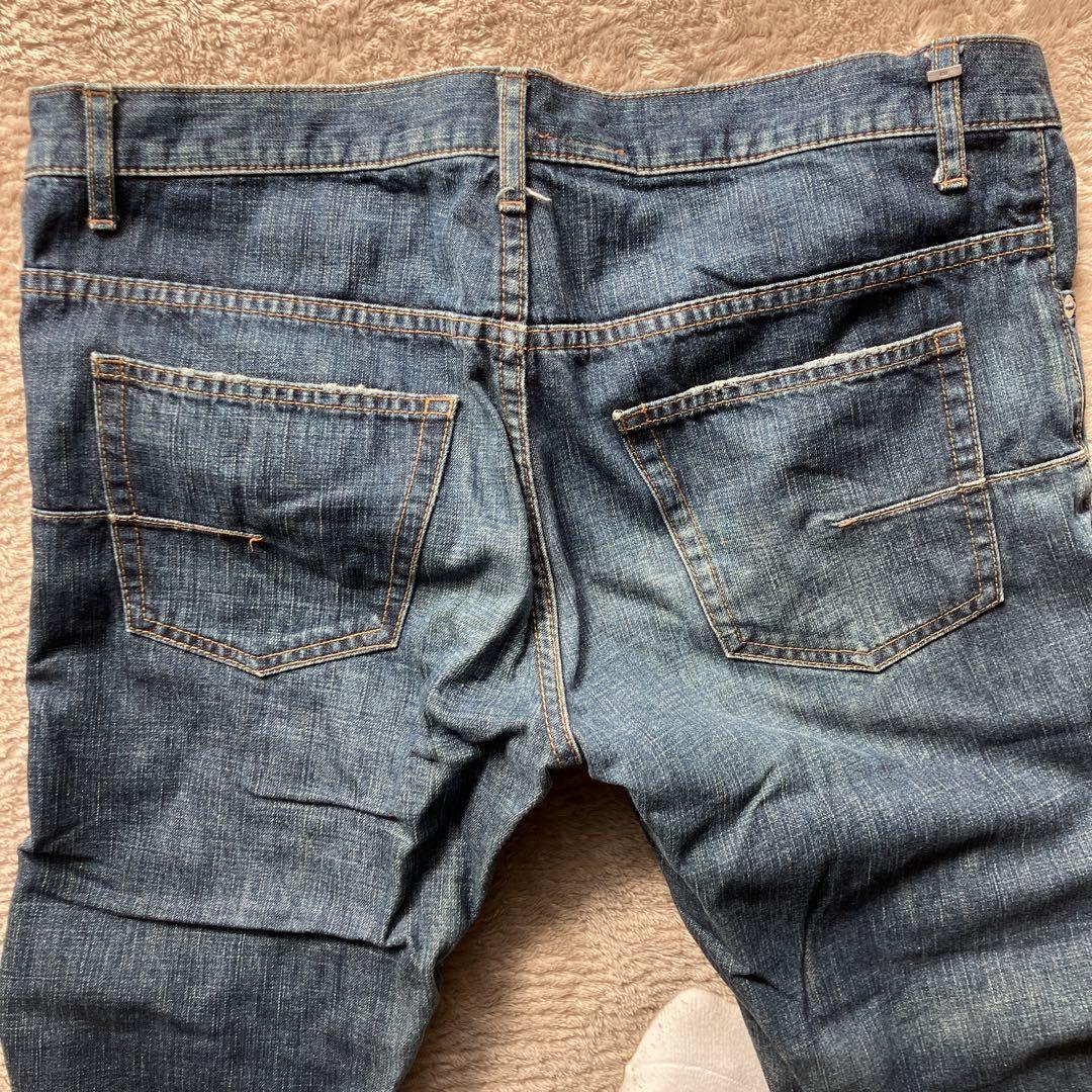 ディオールオム デニムパンツ ダメージ加工 サイズ32 Dior Homme(ディオールオム) ダメージ加工デニムパンツ