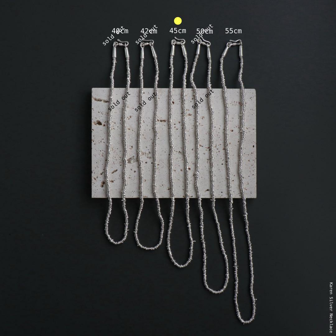 入荷nowオンラインストア m-NL201] Karen メルカリ - 45cm Necklace Silver アクセサリー