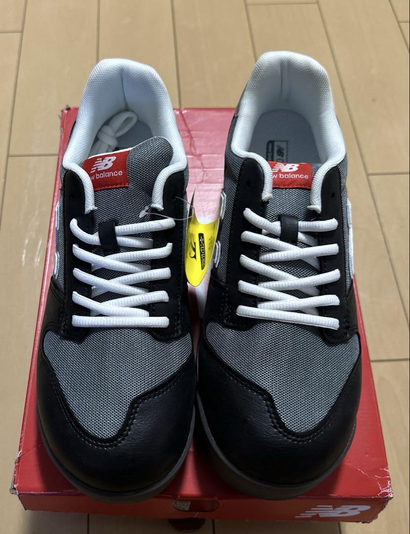 New Balance スポーツシューズ 黒/灰色 合成繊維/レザーPL-281
