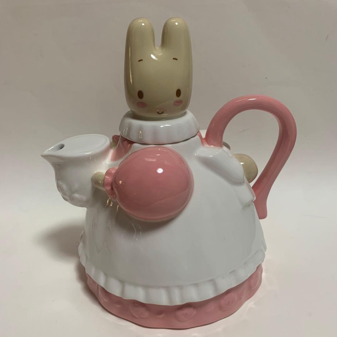 マロンクリームティーポット 陶器製 ピンクホワイトSanrio
