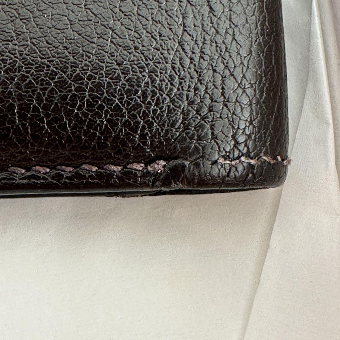 HERMÈS メンズ　二つ折り財布　ダークブラウン