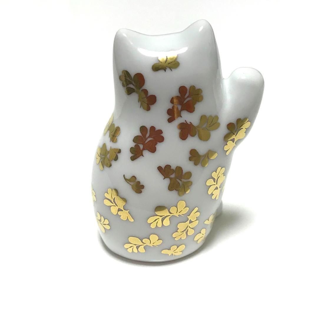 リサラーソン まねくねこのこ 金 希少品 招き猫 縁起物 置物