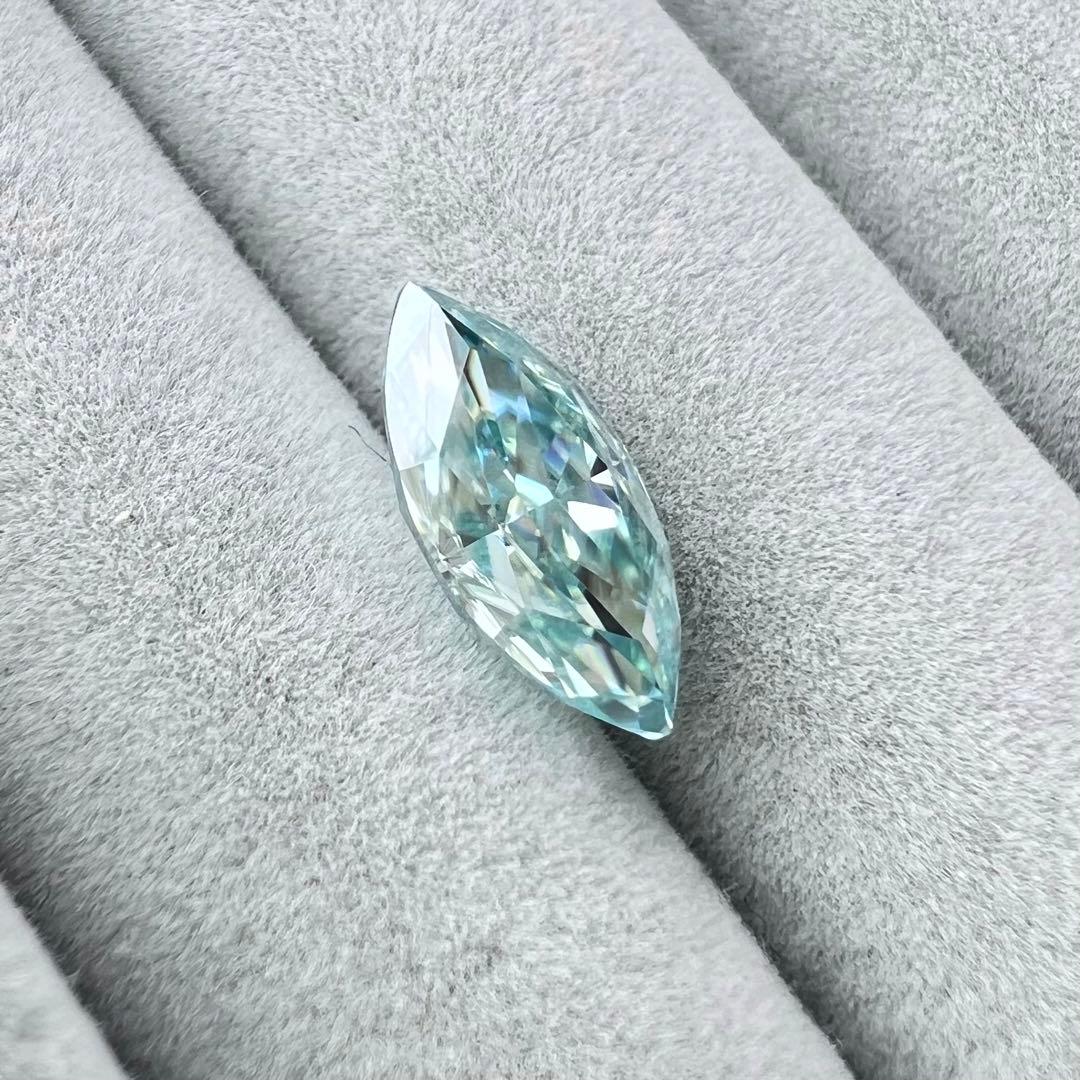 ブルーモアッサナイト マーキスカット 約1.6ct ルース ダイヤモンド