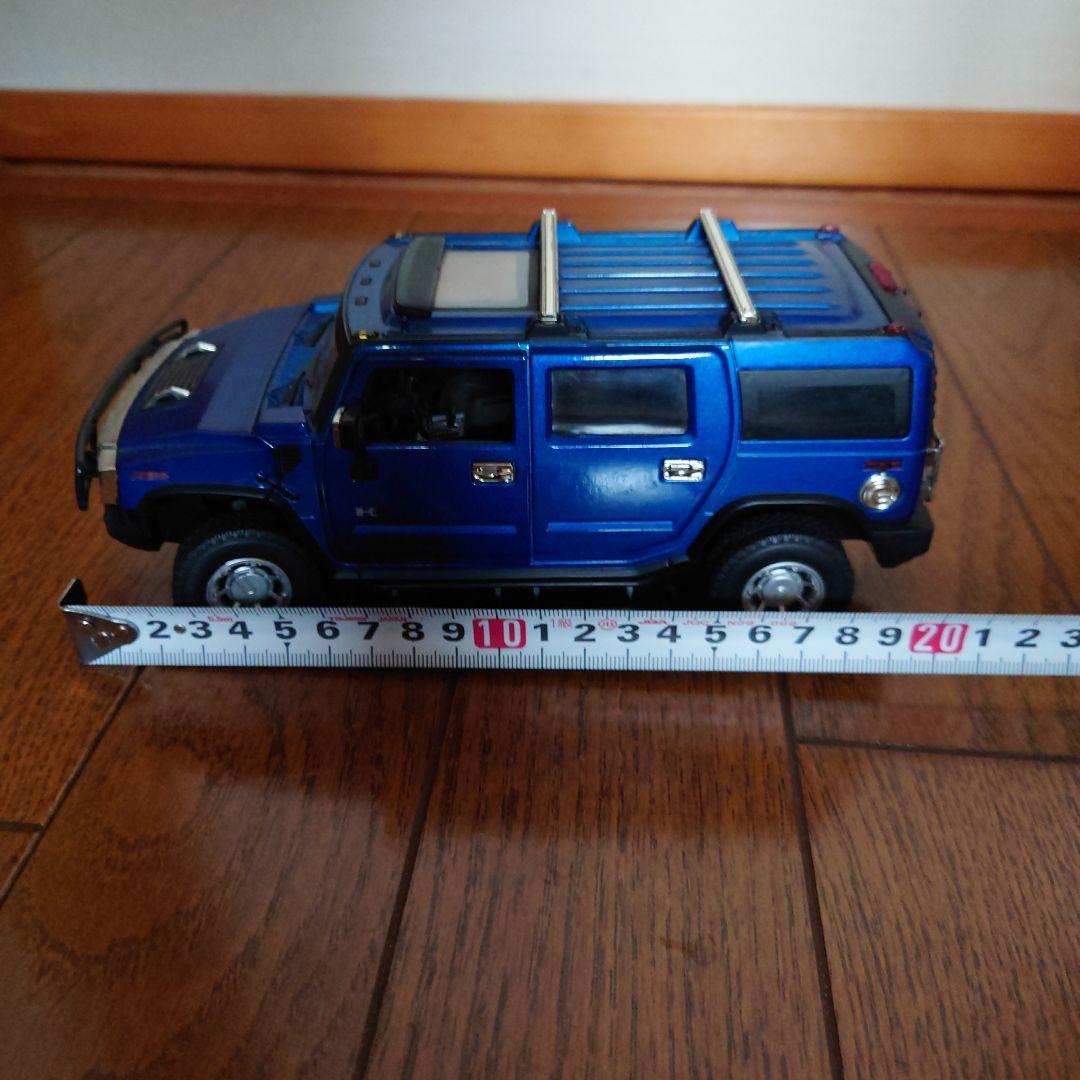 Hummer ミニカー 青 4ドア ルーフキャリア付き