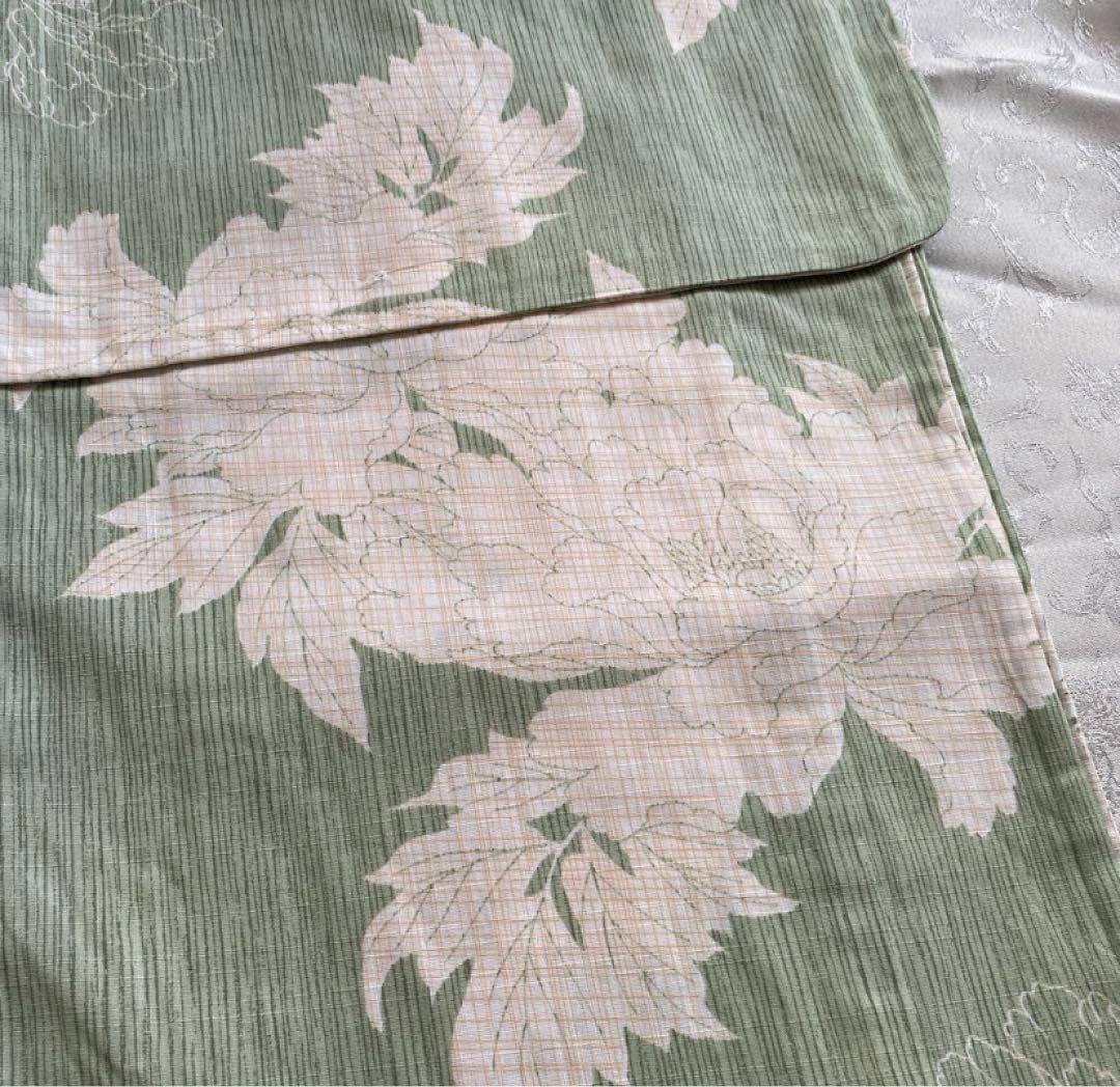 【新品未使用】上品な芍薬柄浴衣Mと兵児帯セットF