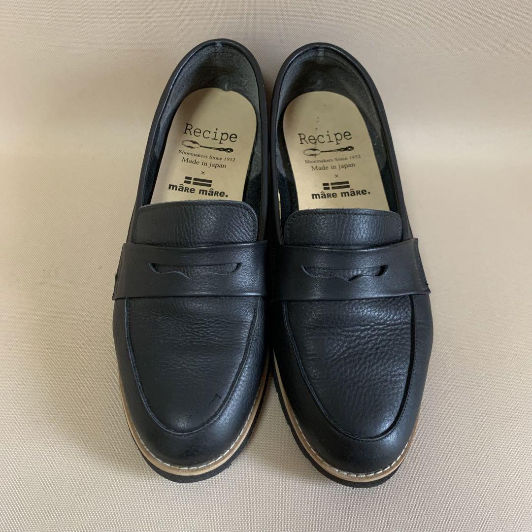Recipe レシピ⋈本革 ローファー　23 ブラック レシピ Recipe ローファー （BLK） -靴＆ファッション通販