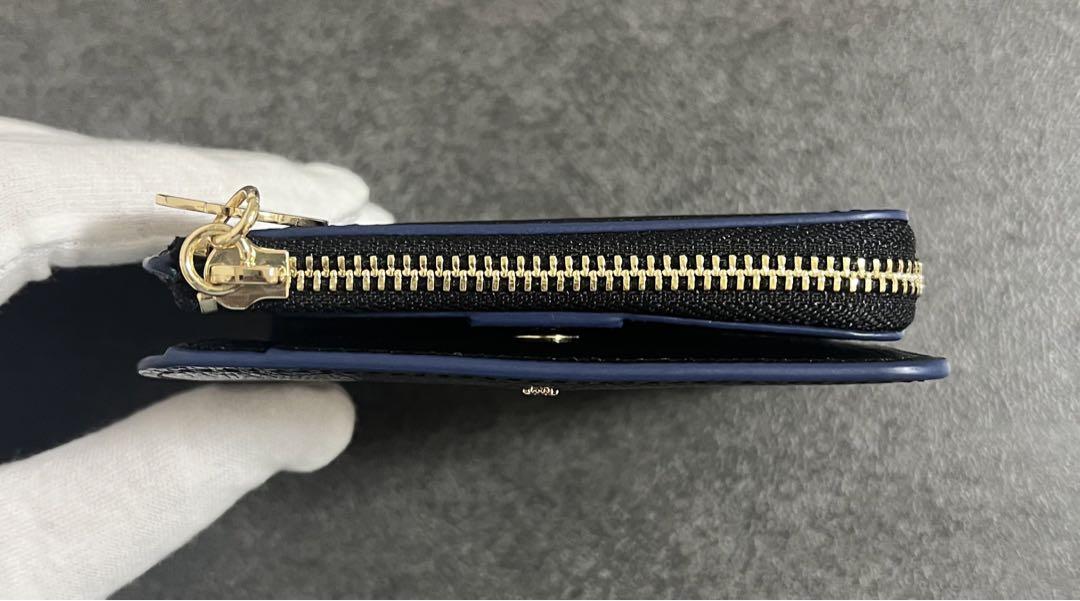 未使用　LANVIN en Bleu リム 二つ折りコンパクト財布