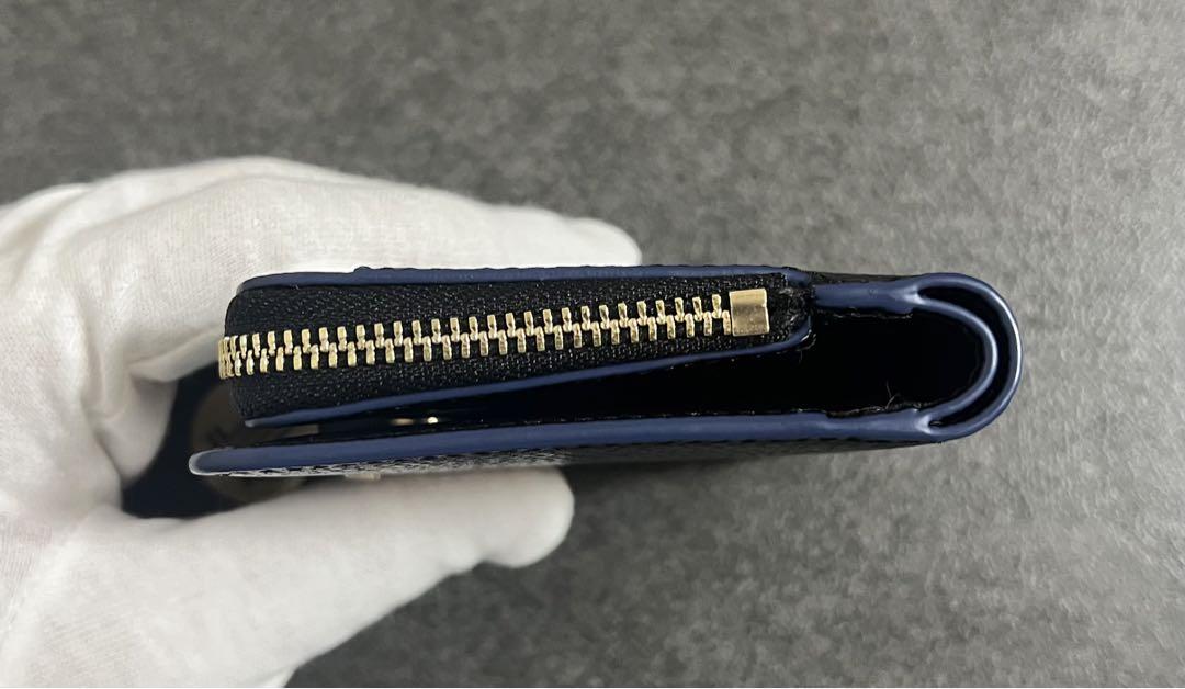 未使用　LANVIN en Bleu リム 二つ折りコンパクト財布