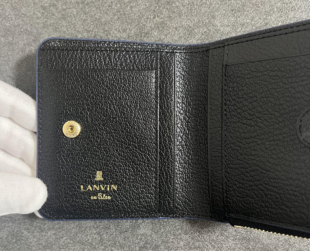 未使用　LANVIN en Bleu リム 二つ折りコンパクト財布