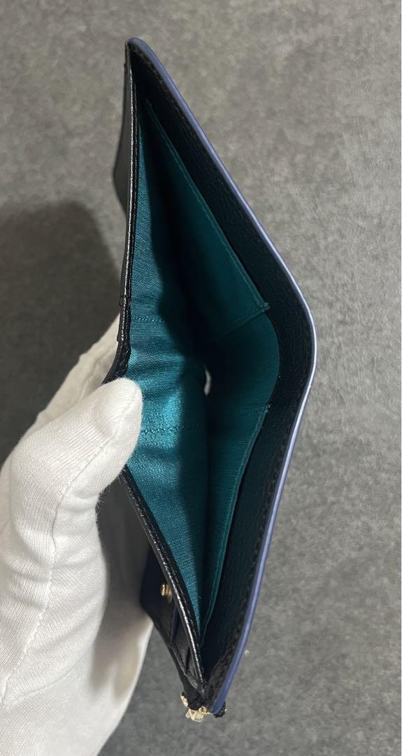 未使用　LANVIN en Bleu リム 二つ折りコンパクト財布