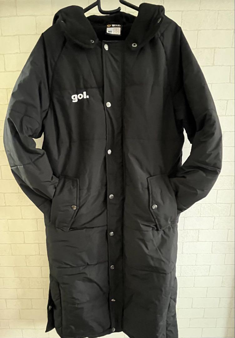 サッカー　ゴル　gol ベンチコート　黒　Sサイズ