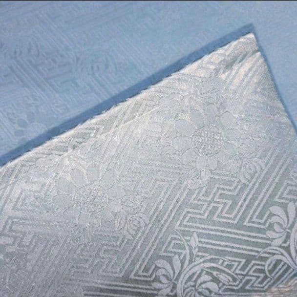 名古屋帯 紅葉 雲 金駒刺繍 絞り 浅葱色 水色 鹿子 匹田 名古屋帯 紅葉 雲 金駒刺繍 絞り 浅葱色 水色 鹿子 匹田