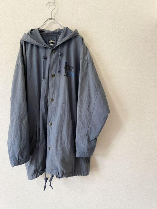 国産 1980‘s old stussy シャドーマンナイロン コート黒タグ gkqlp-m49658013513 定番超激得