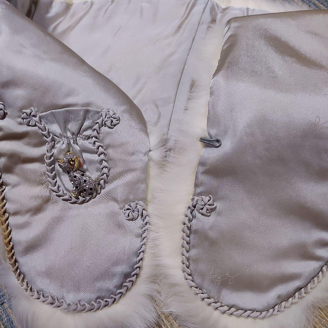 シャドーFOXファー　ストール　レアカラーホワイト