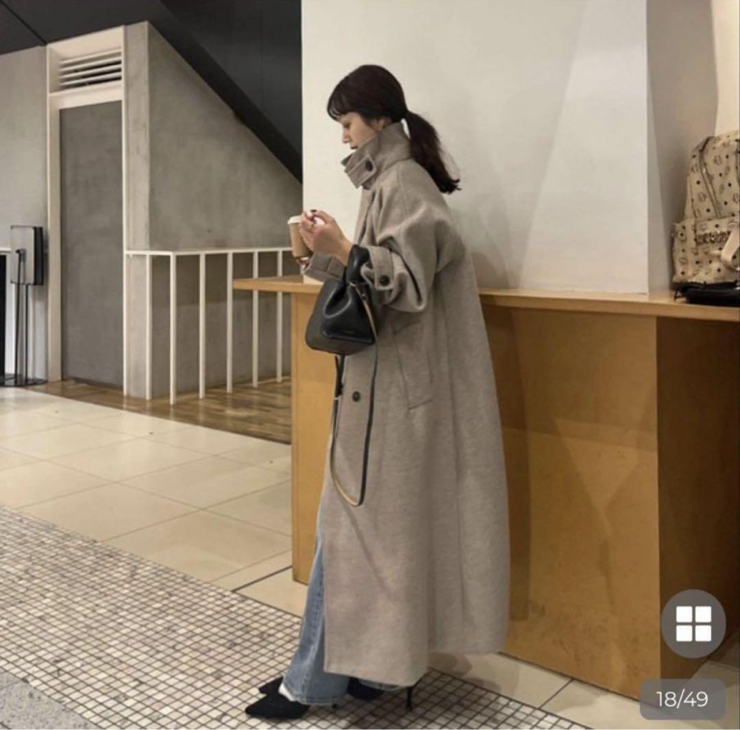 【最終お値下げ】NUGU may ハイネックロングコート