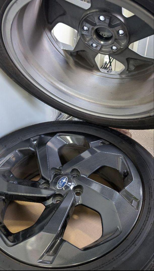 ファルケン　タイヤホイール　18インチ　美品225/55R18　スバル純正