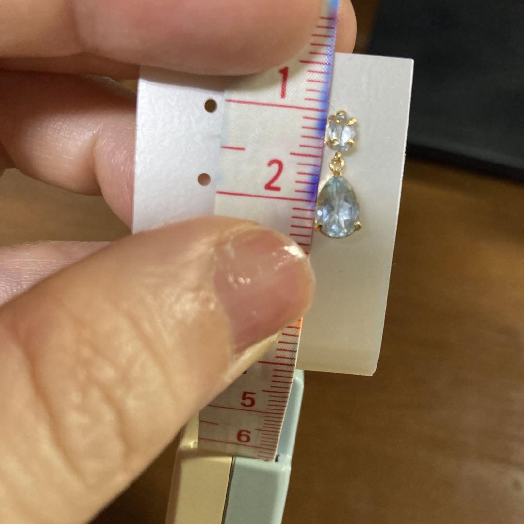k18 アクアマリンピアス スタッド 画像5