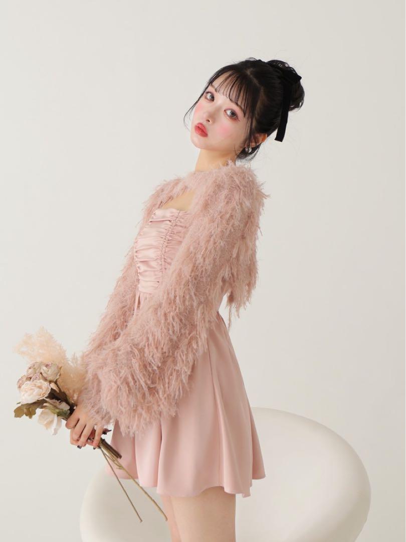 Fringe satin ensemble one piece M me eme - メルカリ